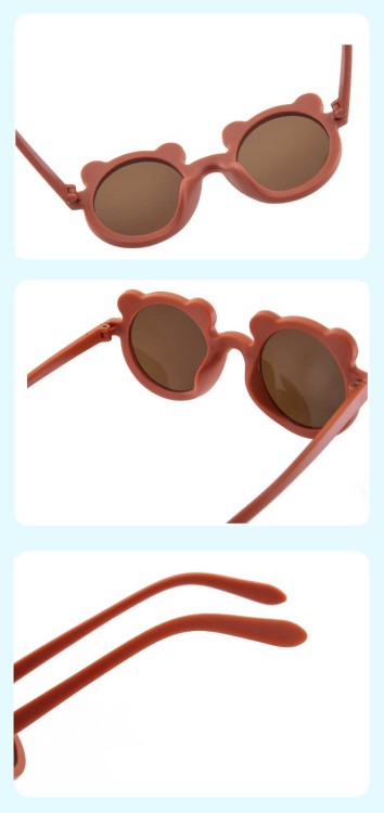 Dziecięce okulary przeciwsłoneczne z polaryzacją Miś POL-JR-54 jasny róż