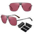 Męskie okulary przeciwsloneczne polaryzacyjne pilotki STL57 grafitowo-czerwone.jpg
