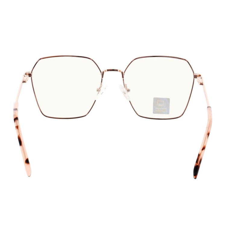 Damskie okulary PREMIUM +3.50 do czytania i komputera Blue Light+Antyrefleks STL285 złoty/zielony