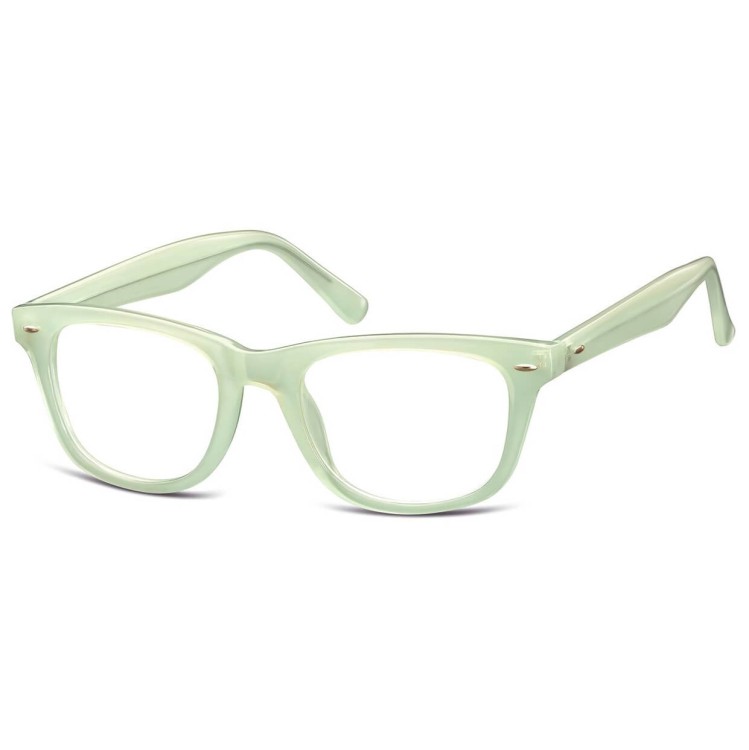 Okulary dziecięce zerówki prostokątne oprawki korekcyjne PK10F seledynowy