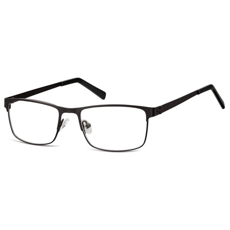 Męskie oprawki korekcyjne zerówki okulary prostokątne M3 czarne