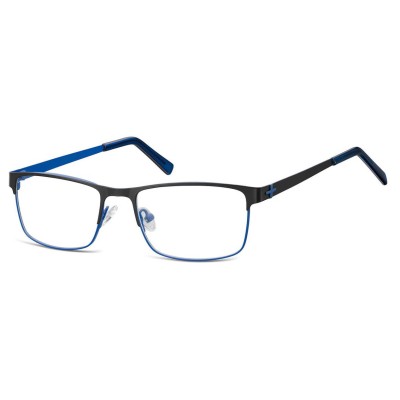 Męskie oprawki korekcyjne zerówki okulary prostokątne M3A  czarny/granatowy