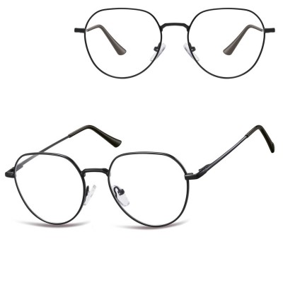 Okulary zerówki lenonki oprawki korekcyjne medium M294D czarne