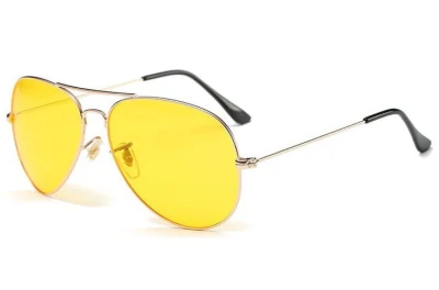 Okulary pilotki rozjaśniające dla kierowców do jazdy w nocy, we mgle i deszczu 411B