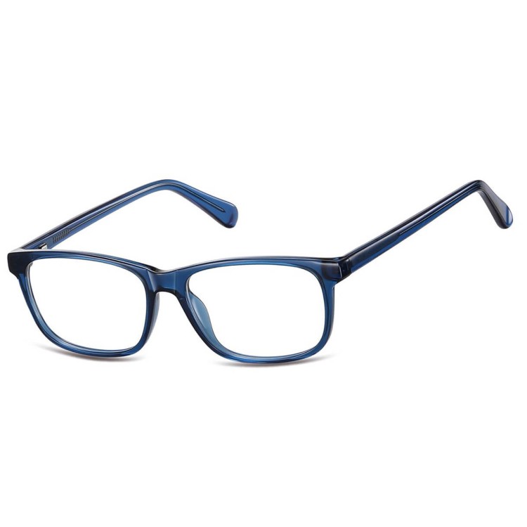 Okulary zerówki oprawki korekcyjne medium prostokątne AM70D niebieskie