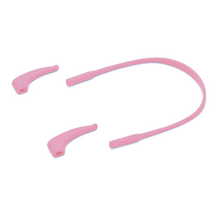 Elastyczne dziecięce oprawki okularowe zerówki prostokątne + gumka Sunoptic K6B różowe