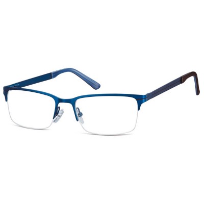 Męskie żyłkowe oprawki korekcyjne okulary zerówki 646B niebieskie