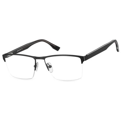 Małe męskie okulary na żyłkę oprawki korekcyjne zerówki 877 czarne