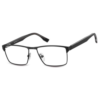 Męskie oprawki korekcyjne okulary zerówki 876 czarne