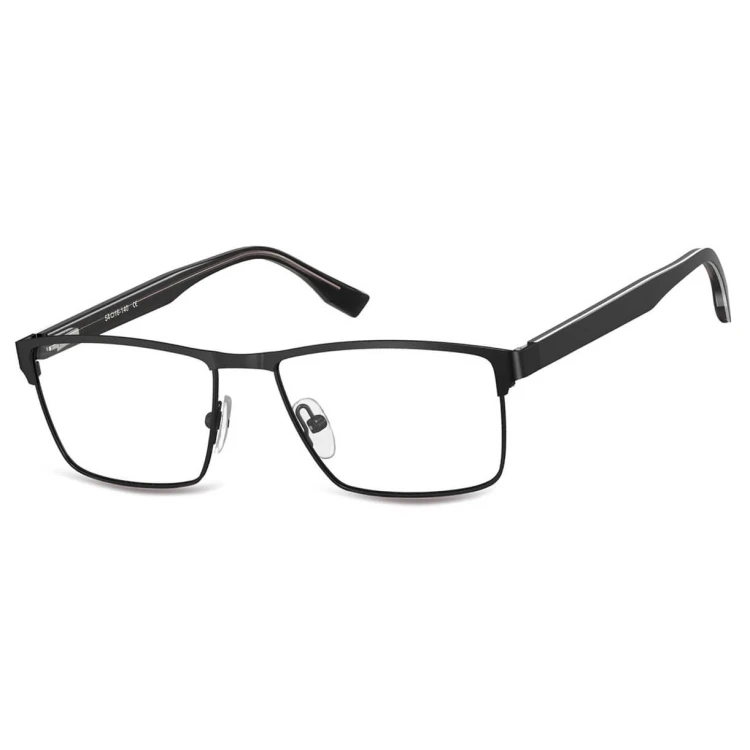 Męskie oprawki korekcyjne okulary zerówki 876 czarne
