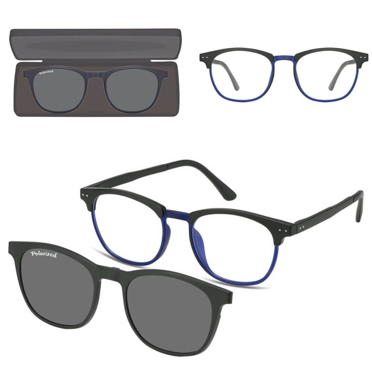 Okulary pod korekcję z polaryzacyjną nakładką przeciwsłoneczną CLIP-M-TRC297A-1.jpg