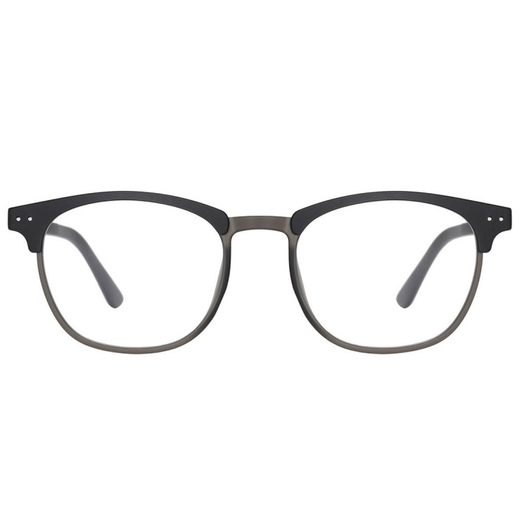 Okulary pod korekcję z polaryzacyjną nakładką przeciwsłoneczną na magnes CLIP-M-TRC297B-1 czarny/szary