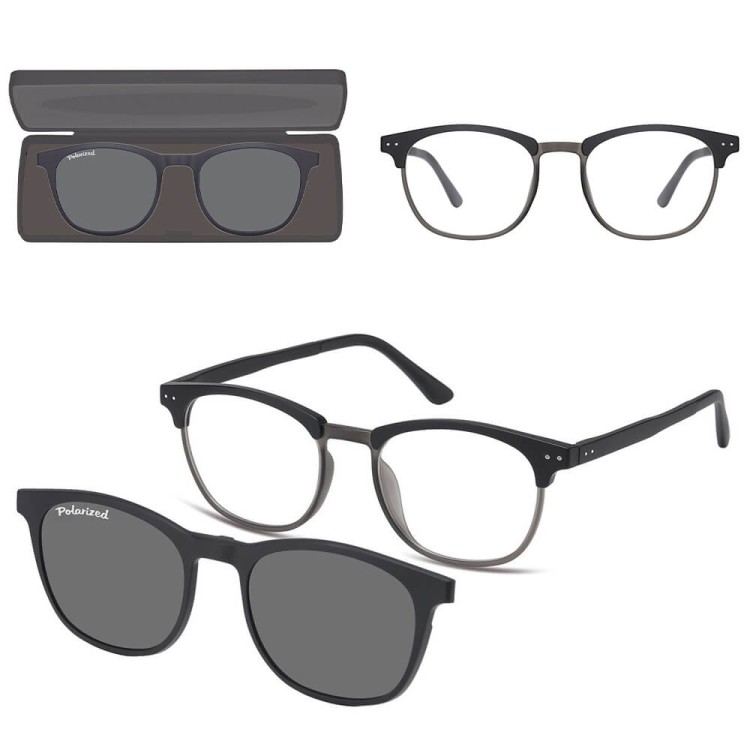 Okulary pod korekcję z polaryzacyjną nakładką przeciwsłoneczną CLIP-M-TRC297B-1.jpg