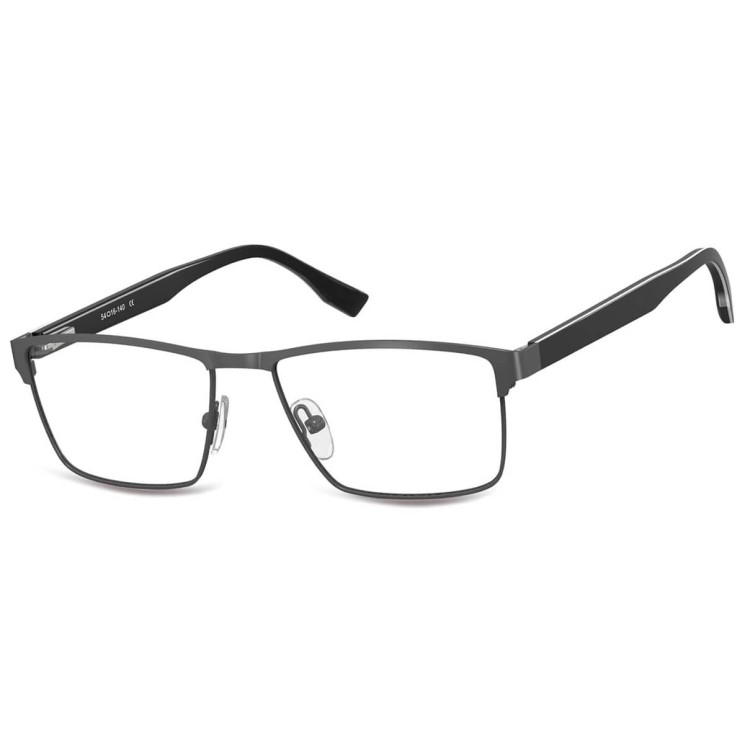 Męskie oprawki korekcyjne okulary zerówki 876B grafitowe