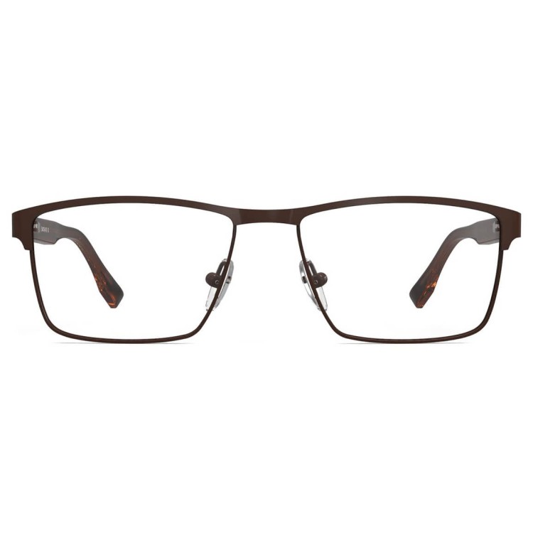 Męskie oprawki korekcyjne okulary zerówki 876C brązowe