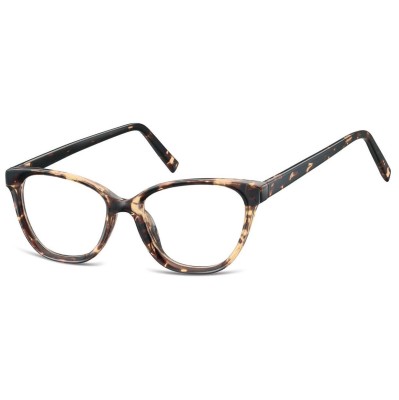 Damskie okulary acetatowe oprawki korekcyjne zerówki kocie AC394B jasna panterka 