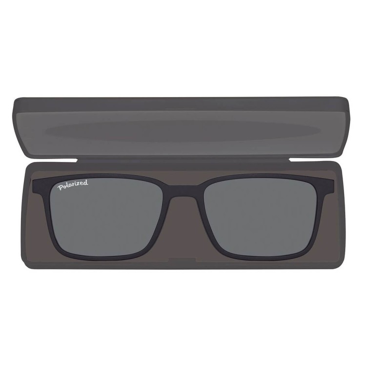 Okulary pod korekcję medium z polaryzacyjną nakładką przeciwsłoneczną CLIP-M-TRC298-1 czarny