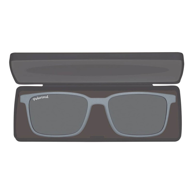 Okulary pod korekcję medium z polaryzacyjną nakładką przeciwsłoneczną CLIP-M-TRC298B-1 szary