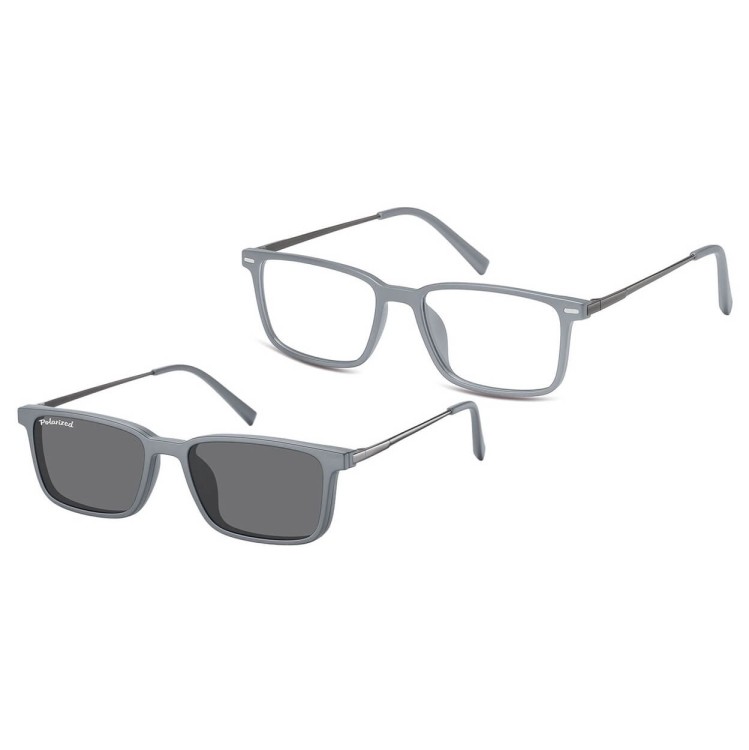 Okulary pod korekcję medium z polaryzacyjną nakładką przeciwsłoneczną CLIP-M-TRC298B-1 szary