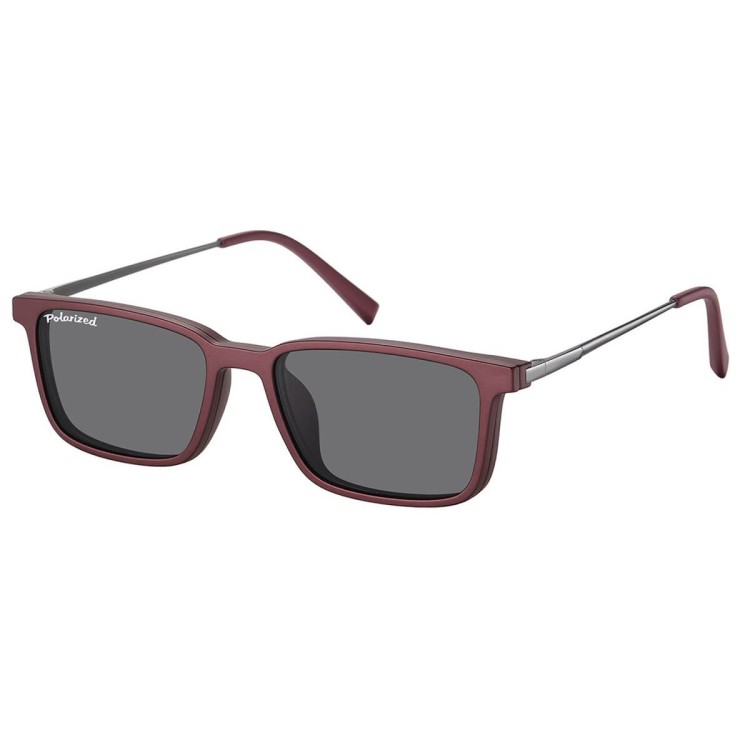 Okulary pod korekcję medium z polaryzacyjną nakładką przeciwsłoneczną CLIP-M-TRC298C-1 bordowy