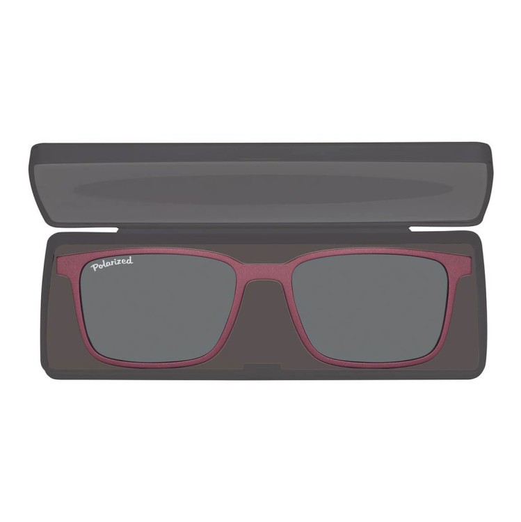 Okulary pod korekcję medium z polaryzacyjną nakładką przeciwsłoneczną CLIP-M-TRC298C-1 bordowy