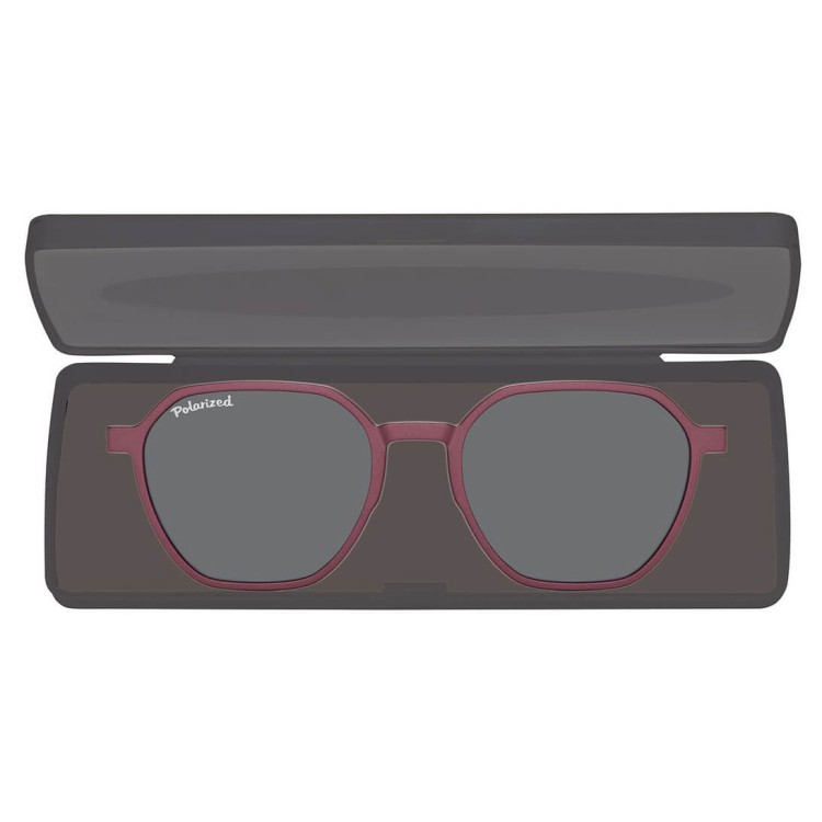 Okulary pod korekcję z polaryzacyjną nakładką przeciwsłoneczną CLIP-M-TRC300C-1 bordowy