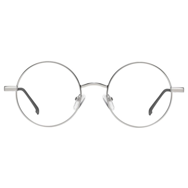 Okrągłe okulary pod korekcję z polaryzacyjną nakładką przeciwsłoneczną CLIP-MC100A-1 srebrne