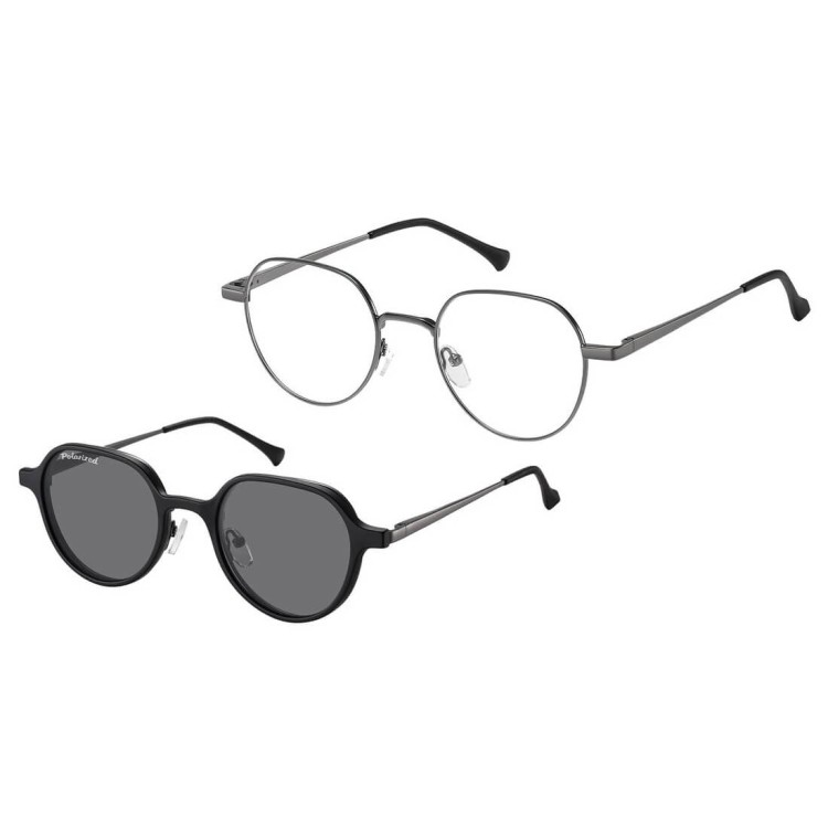 Okulary panto pod korekcję z polaryzacyjną nakładką przeciwsłoneczną CLIP-MC99B-1 grafitowe