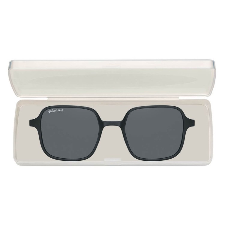 Okulary kwadratowe pod korekcję z polaryzacyjną nakładką przeciwsłoneczną CLIP-MC98B-1 grafitowe