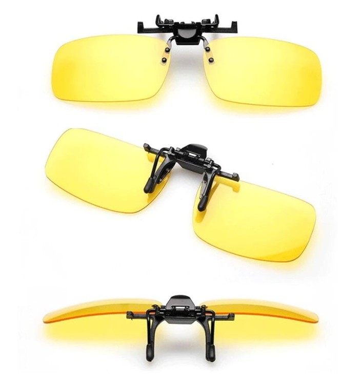 Żółte nakładki rozjaśniające na okulary korekcyjne z polaryzacją NA-184