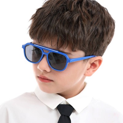 Okulary przeciwsłoneczne pilotki dla dzieci STKD-04B białe