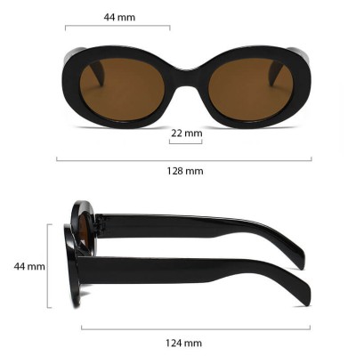 Okulary przeciwsłoneczne dla dziewczynki owalne STKD-02 czarne