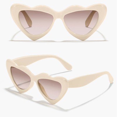 Okulary przeciwsłoneczne dla dziewczynki Serce STKD-09E kremowe