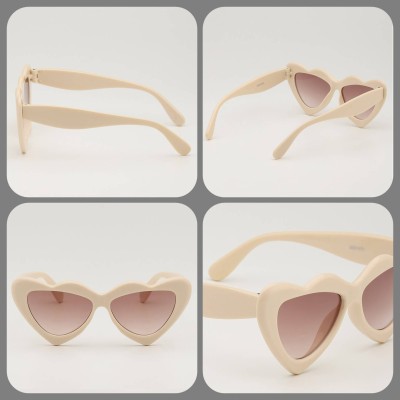 Okulary przeciwsłoneczne dla dziewczynki Serce STKD-09E kremowe