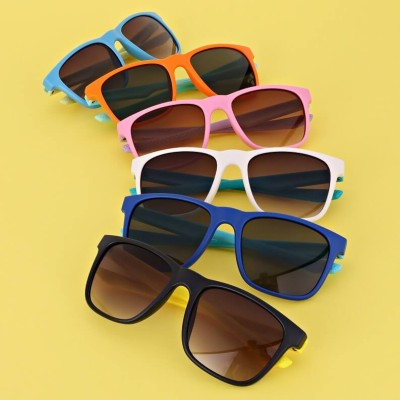 Okulary przeciwsłoneczne dla dzieci STKD-08B biały/turkus