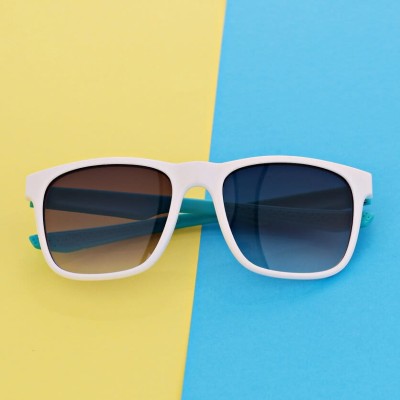 Okulary przeciwsłoneczne dla dzieci STKD-08B biały/turkus
