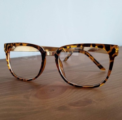 Metalowe Okulary zerówki panterka NR-181