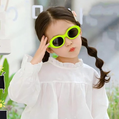 Okulary przeciwsłoneczne dla dziewczynki owalne STKD-02D różowe