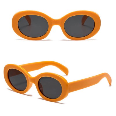 Okulary przeciwsłoneczne dla dziewczynki owalne STKD-02E pomarańczowe