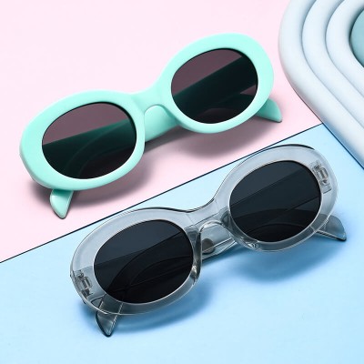 Okulary przeciwsłoneczne dla dziewczynki owalne STKD-02F miętowe