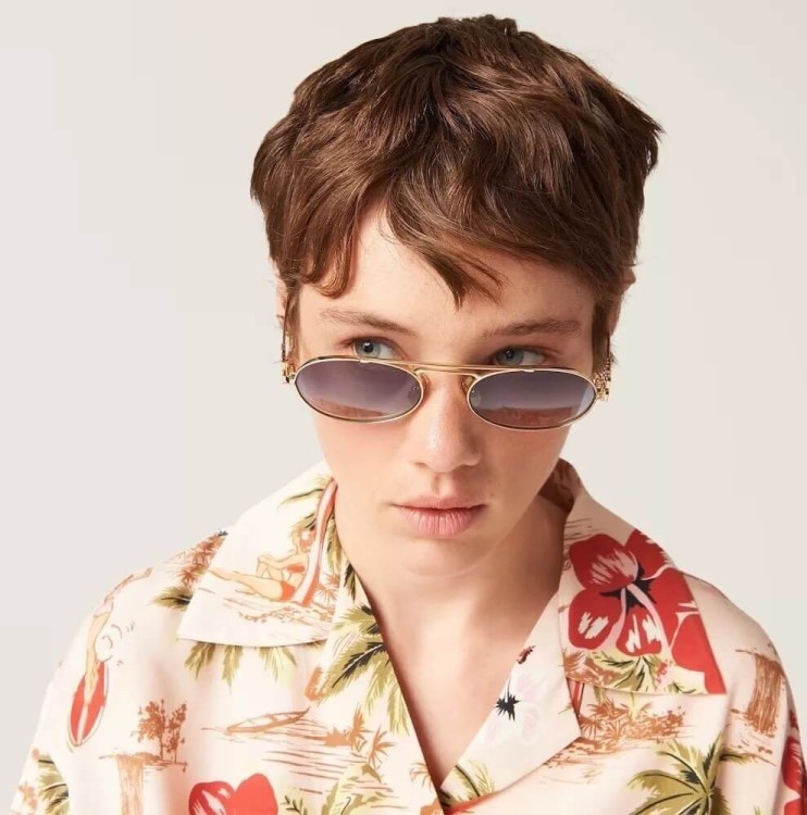 Okulary przeciwsłoneczne owalne UV400 SKK-06A srebrny/czarny