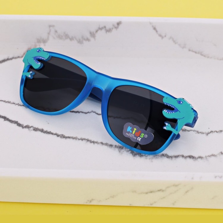 Okulary przeciwsłoneczne dla dzieci DINOZAUR STKD-10A niebieskie