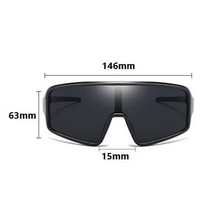 Sportowe okulary przeciwsłoneczne lustrzanki z filtrem UV400 STS-01A czarny/niebieski