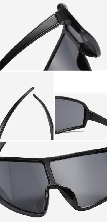 Sportowe okulary przeciwsłoneczne lustrzanki z filtrem UV400 STS-01B czarny/pomarańcz