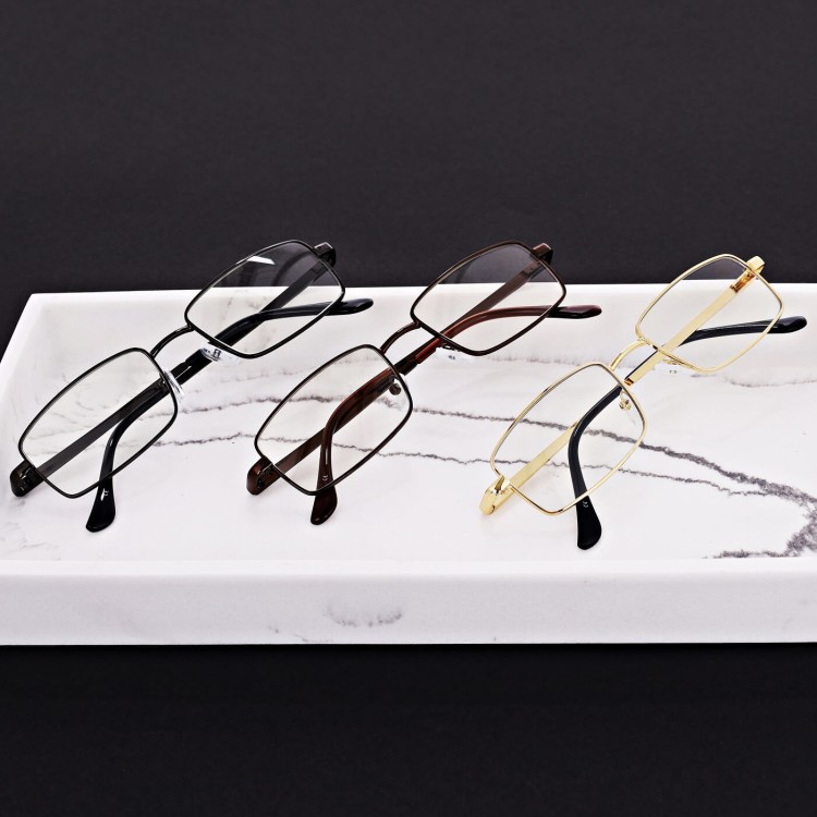 Plusy +2.50 Fotochromowe okulary do czytania z flexami ST342 czarne