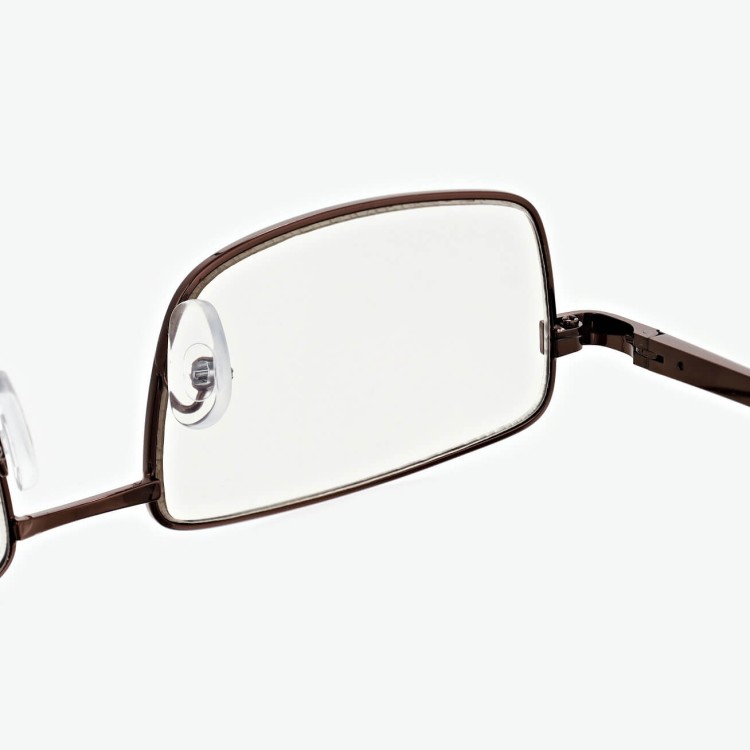 Plusy +1.50 Fotochromowe okulary do czytania z flexami ST342A brązowe