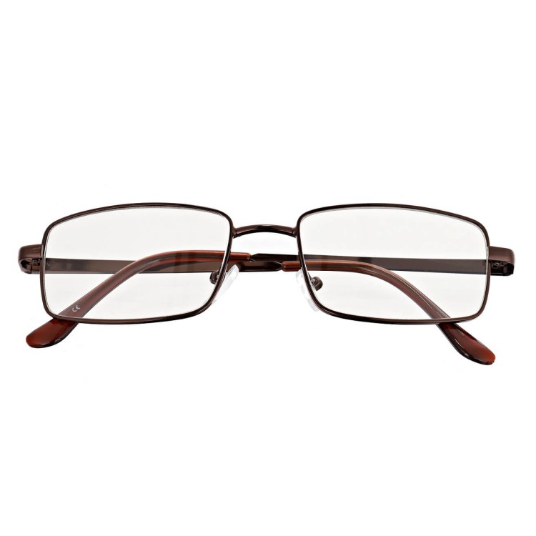 Plusy +3.00 Fotochromowe okulary do czytania z flexami ST342A brązowe