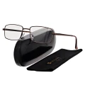 Plusy Fotochromowe korekcyjne okulary do czytania z flexami ST342A brązowe.JPG