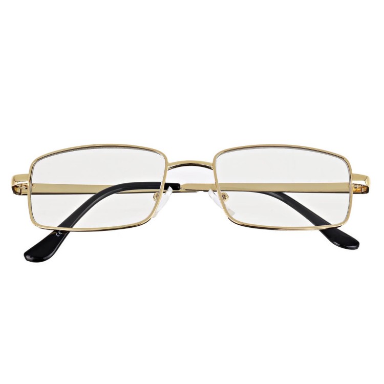 Plusy +2.50 Fotochromowe okulary do czytania z flexami ST342B złote