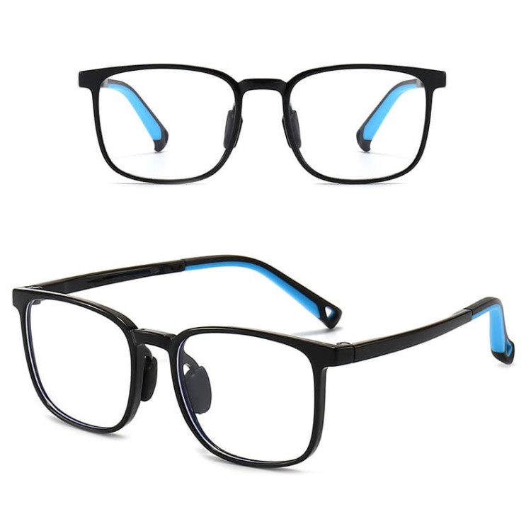 Okulary dla dzieci zerówki do komputera z filtrem Blue Light 25169 czarne